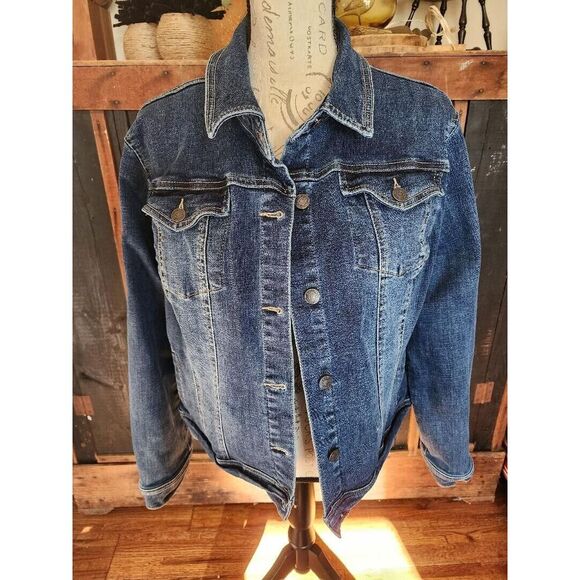 Women's NY&C Blue Jean Stretch Jacket SZ XL - Picture 1 of 3